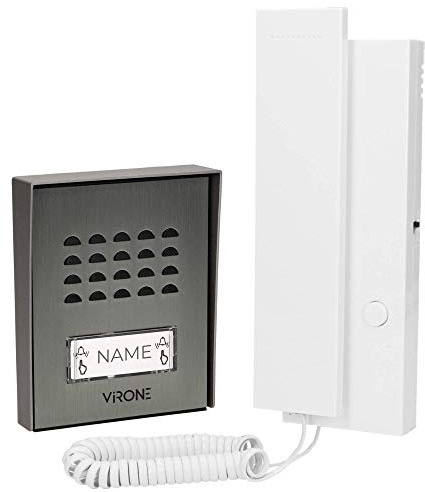 Virone LUPI Sprechanlage 1 Familienhaus Aufputz 2-Draht 230V AC, Nachname Hintergrundbeleuchtung (Einfamilienhaus)