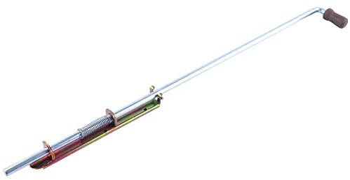 BAUSTER® Türriegel 400mm Bolzenriegel Riegel Riegelschloss Verzinkt Schrauben Schlossriegel Federriegel Wetterfest Holzgriff Stallriegel Für gartentor Torbeschläge für holztor