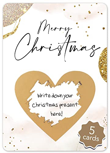 Joli Coon 5 Weihnachtskarte Merry Christmas Rubbellos - Weihnachtskarte personalisiert