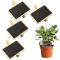 Powersell srls Etiquetas para plantas de jardín, marcadores marcadores de madera para siembra, etiquetas de maceta con pinza para semillas, invernadero, plantas de pizarra, marcadores de mesa de boda