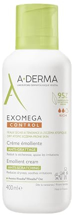 A-DERMA Exomega control rückfettende Creme für Neurodermitis neigende Haut, 400 ml Creme