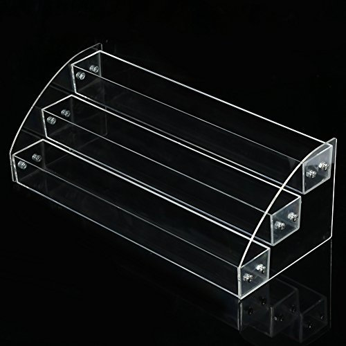 Acrylic Nail Polish Rack Tabletop Display Stand on the Table or Desk Holder,Clear 5 Tier Essential Oils Holder 12.2x7.9x5.7 Inches(#2（3 Layer）)