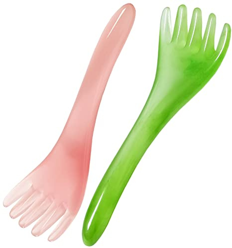 Tegembur Scalp Massager, Head & Body Massage Tool, Resin Material, Portable, Stress Relief, Scraping Technique