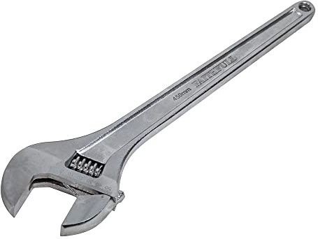 Faithfull FAIAS450MC - Llave inglesa ajustable (cromada, 450 mm, capacidad de 55 mm)