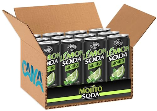 12X Lemonsoda Mojito L'Originale Analcolico Italiano Lemon Soda 330ml [12 Lattine] - Drink Summer 2023
