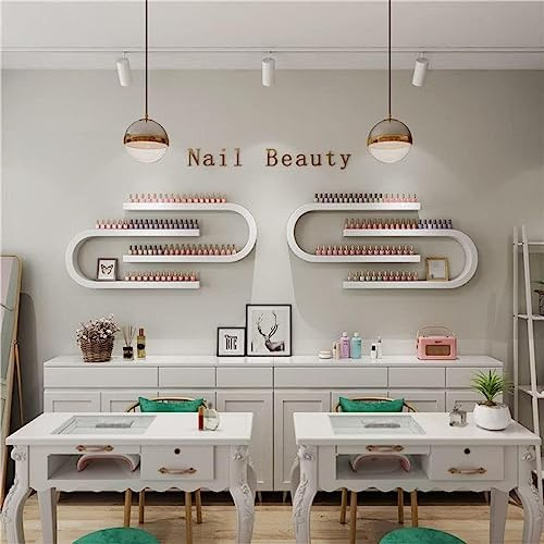 Scaffale Da Parete Per Porta Smalto Per Unghie, Mensole Multifunzionali A Forma Di U, Portaoggetti Per Profumo Di Olio Essenziale, Organizer Per Salone/bellezza/negozio Di Unghie, Porta Profumo,Bi