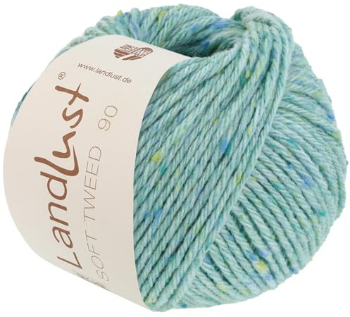LANA GROSSA Landlust Soft Tweed 90 | Klassisch verzwirntes Tweedgarn aus Schurwolle mit mehrfarbigen Noppen | Handstrickgarn aus 100% Merinowolle | 50g Wolle zum Stricken & Häkeln | 90m Garn FB20