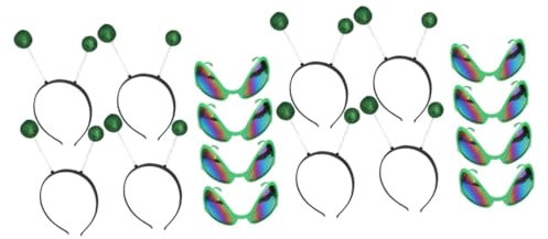 FRCOLOR 8ensembles Lunettes De Fête De Accessoires Créatifs Avec -tête Pour Événements Et Costumes Vert