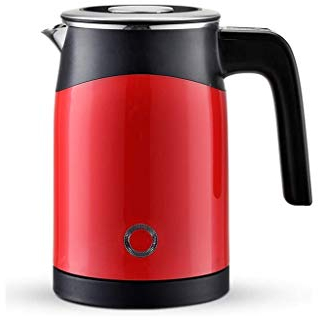 Bollitore elettrico in acciaio inossidabile, teiera con bollitore a ebollizione rapida, controllo della temperatura, bollitore da viaggio (Colore : Rosso) vision
