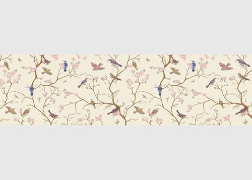 AG Design Bordura Autoadesiva Uccelli, AWB 8414 | Decorazione Impermeabile per Pareti, Mobili, Carte da Parati, Rivestimenti Murali e Porte, Pellicola, Multicolore | Larghezza 500 cm x Altezza 13,8 cm