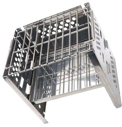 OFFSCH 1satz Stainless Steel Tragbarer Camping Grill Faltbarer Bbq Grill Für Outdoor Aktivitäten Und Hitzebeständig Kompakt Für Reisen Für Grillen Unterwegs
