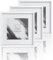 VUVUZULA Set di 3 cornici quadrate in legno MDF, 30 x 30 cm, con passepartout 20 x 20 cm