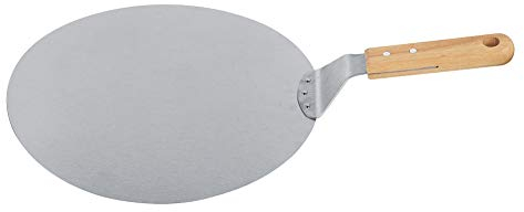 NDNCZDHC Pizzaspatel aus Edelstahl Mit Holzgriff, 30,5 Cm, Pizzaschaufel aus Metall, Backschaufel Für Familienpizza, Teig, Brot