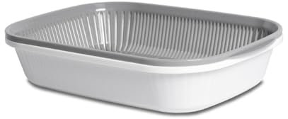 DSDGVDFBV Gris, Passoire d'égouttage de Cuisine, passoire à Salade en Plastique, Panier de Lavage de légumes rectangulaire pour pâtes, légumes, Fruits et Salade, 26,8X19x5,5 cm