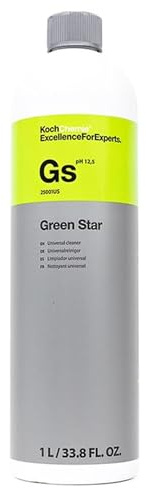 KOCHCHEMIE Green Star - Highly Concentrated Universal Cleaner; NTA, Phosphate, and Solvent Free, Clean Auto Interiors and Exteriors, Engines, Commercial, Home, and Industrial Use (1 Liter)