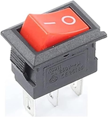 Interrupteur à bascule 10 pièces 10X15mm interrupteur à bouton-poussoir encliquetable 3 broches 3A/250V mini unipolaire unidirectionnel KCD11 interrupteur d'alimentation à bascule marin 2/3 positions