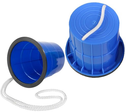 1 Paar Rutschfeste Stelzen Laufbecher Beweglichkeit Stelzen Eimer Stelzen Balance Entwicklung Spielzeug Rutschfeste Stelzen Für Sensorik Trainer für Spiele (Blau)