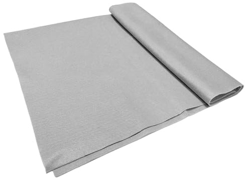 Jtnohx Grauer Filzstoff zum Basteln Weiche Filzplatten 91x315CM | Bastelfilz für Kunst und Nähprojekte Filz Meterware 1.4mm dick Flexibel