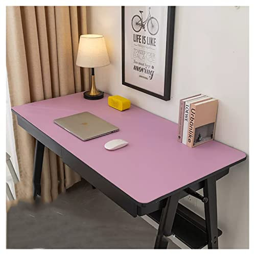 Große wasserdichte Schreibtischunterlage aus Leder mit rutschfester Unterseite, hitzebeständig und abwischbar, perfekt für Büro, Esszimmer oder Couchtisch (60 x 140 cm, Farbe: Grau)