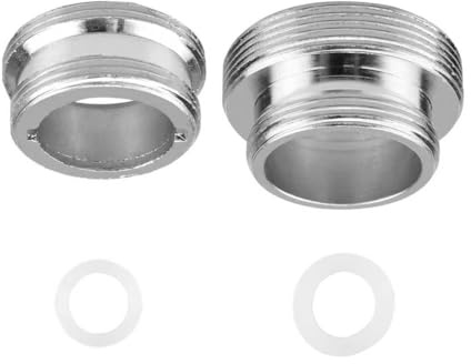 2 Pcs Faucet Adaptor 22mm to 24mm Metal Adaptor Tap Aerator 22mm to 28mm Metal Kitchen Tap Connector for Garden Hose Water Filter Kitchen Faucet Bathtub Standard Hose via Diverter