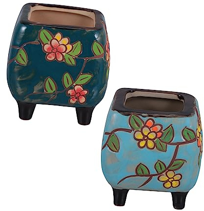 BESTonZON 2piezas Macetas para Suculentas Maceta para Decorar para Plantas Suculentas