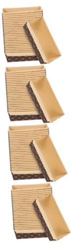 Gatuida 4 Sätze Backpapier Kastenformen Papier Backförmchen Für Kuchen Stapelbare Kuchenbecher Für Bäckerei Und Zuhause 25 Stück * 4
