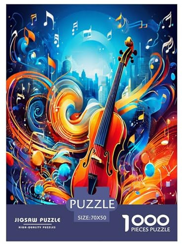 Violin Music Puzzle Impossibili 1000Pcs Decorazione Per La Casa. Rilassamento E Intelligence Per Adulti E Bambini Da 12 Anni 70x50cm/1000pcs