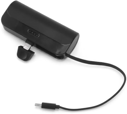 Vvikizy Mini Caricatore Portatile, Power Bank di Emergenza da Esterno con Cavo di Tipo C, per Telefoni con Interfaccia IOS, Caricatore di Emergenza del Telefono, Power Bank di Ricarica