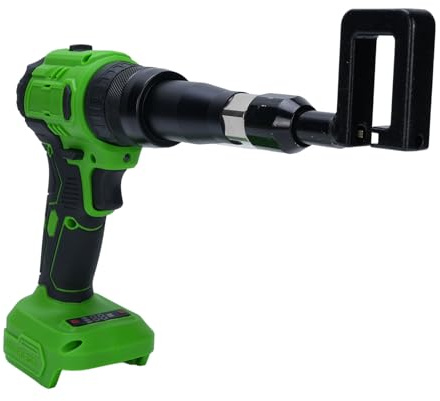 Walfront Pinza per Chiglia in Acciaio Leggero Al Litio Pinza per Rivettatura Elettrica Ricaricabile Regolabile a 360° con Corsa della Testa Rotante Strumento per Rivettatura Multiangolo