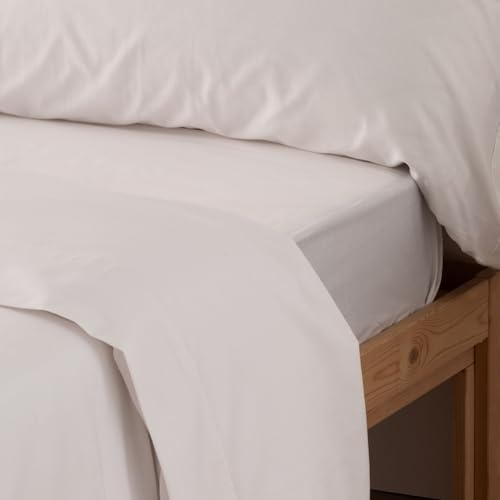 Donegal Collections - Sábana Bajera Ajustable Cama 105x190/200 Blanco - 50% Algodón 50 Poliéster Bajeras Suavidad y Elástico Cubre Colchón Antipeeling