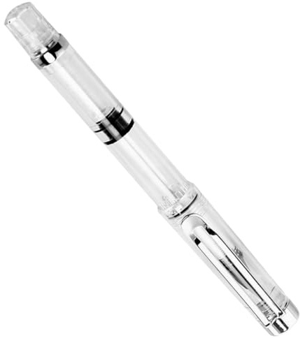 BATHVEVE Pluma Estilográfica Flexible Pincel Recargable de Agua, Sistema de Llenado por Pistón, Punta Suave y Precisa, Bolígrafo de Tinta para Caligrafía, Dibujo y Pintura, Plástico