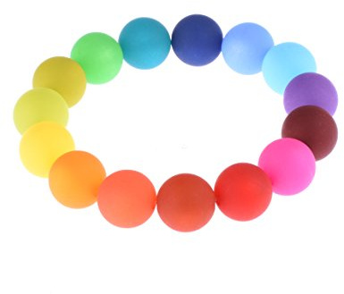 Adi-Modeschmuck Polaris Armband Rosanna, leuchtend bunte 14mm Polarisperlen | elastisches Band, handgefertigt in Berlin
