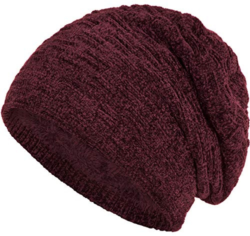 Compagno Gefütterte Mütze Herren Damen Wintermütze Beanie Strickmütze Winter Weihnachten Haube Hat Cap Männer Frauen