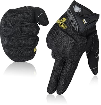 BORLENI Guanti da moto Estate per guanti da touch screen per uomo donna, traspiranti, da corsa fuoristrada, guanti da moto, protezioni per le dita, guanti da guida