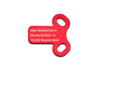 Copter Kennzeichnung Schild Plakette T-Version 4 Stück Rot | FPV Racer, Copter, Drohnen | CopterFarm