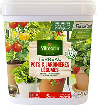 Vilmorin Terreau Potager, Jardinière Légumes en Seau 5L