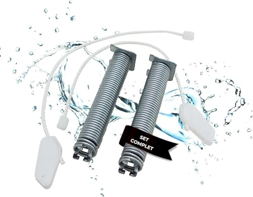 LICHTBLAU Ressorts pour charnière de Porte 128mm x 23mm + câbles de 315mm I 00754869 Code Couleur Noir I Pièce détachée pour Les Portes de Lave-Vaisselle Neff Constructa Siemens Balay Bosch