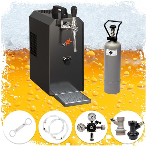 ich-zapfe Set completo – Impianto di spillo, impianto di spillatura per birra Jet 30, refrigeratore a 1 condotto, refrigeratore a secco, fino a 35 litri/h, testa di spillo: adattatore NC