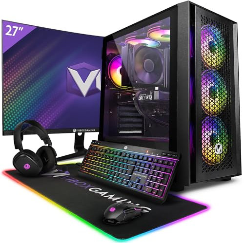Vibox VII-30 Gaming PC Bundle • Intel Core i7 12700KF 5.0GHz • Nvidia RTX 4060 8GB • 16GB RAM • 1TB SSD • Windows 11 • 24 Monitor • WiFi