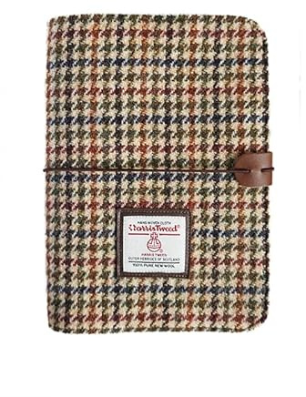 Harris Tweed A5 Notizbuch-Ordner 6 Ring, Wollstoff-Softcover Nachfüllbarer Ordner, 80 Seiten für Nachfüllpapier und Planer-Einlagen, Notizbücher für das Schreiben, A5-Größe