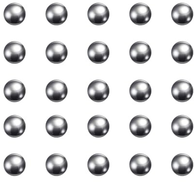 sourcing map 300Stk Präzisionskugeln 5/32 Durchmesser G10 Chrome Stahl Kugel für Lager Silber
