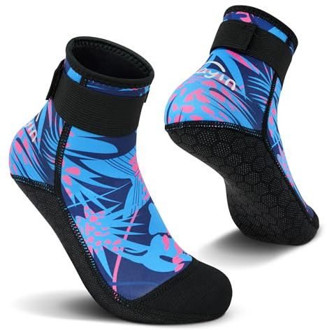 Yikayin Neoprensocken, 3mm Wattsocken Tauchsocken für Männer Damen Herren Frauen, Schwimmsocken Beachsocken für Schnorcheln Kajakfahren Jetskifahren SUP