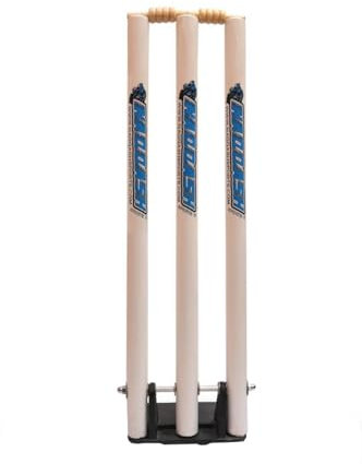 Cricket-Federrücklaufstumpf, Dochte, Metallsockel, verschiedene Oberflächen Naqqash Sports