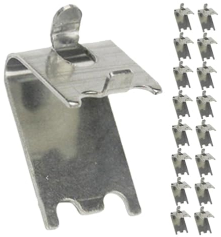 Mikikit 25pcs Refrigerator Shelf Clips and Freezer Shelf Support Hooks Stainless Steel Metal Replacement Clip for Fridge Cooler Cabinet Storage