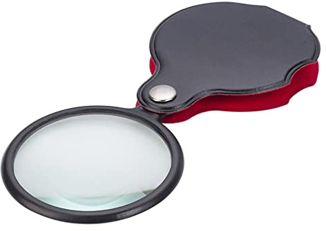 QXSJEDYCH Lente d'ingrandimentoMini Lente d'Ingrandimento Portatile 8X Lente d'Ingrandimento a Mano giornaliera Strumento in Vetro Regalo Colore Casuale