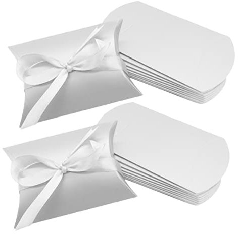 SEWOART 50stücke Hochzeitsgeschenkboxen Für Süßigkeiten Kreative Stabile Pillow Boxen Mit Satinband Für Geburtstag Und Partys Für Kleine Und Snacks