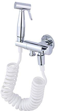 Toiletten-Schlauchsprüher, Toiletten-Sprühset, persönliches Sanitär-Duschset – Toiletten-Sprühpistolen-Set aus Edelstahl, Toiletten-Sprühpistole, Handbrause, Booster-Düse, Wandmontage