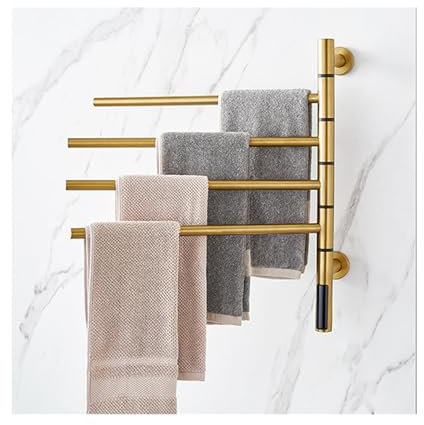 Scaldasalviette elettrico moderno con controllo della temperatura regolabile Portasciugamani riscaldato a parete per asciugare asciugamani e indumenti Accessori da bagno Portasciugamani Finitura