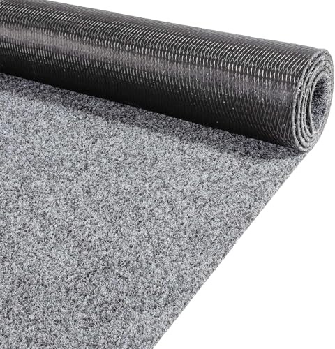 ANRO Teppich Läufer Schmutzfangmatte Sauberlaufmatte Fußmatte Indoor Outdoor Flur Eingang Oskar 100 x 160 cm Grau