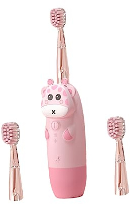 COLLBATH 1satz Sonic Zahnbürste Für Junge Mädchen Wasserdichtes Design Mit Buntem Licht Set Mit Köpfen Fördert Gesunde Zahnputzgewohnheiten Für Junge Mädchen Und Kleinkinder